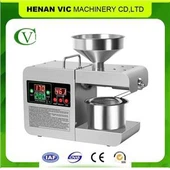 Doméstico 820W Control de temperatura digital inteligente Prensa de aceite de tornillo pequeño